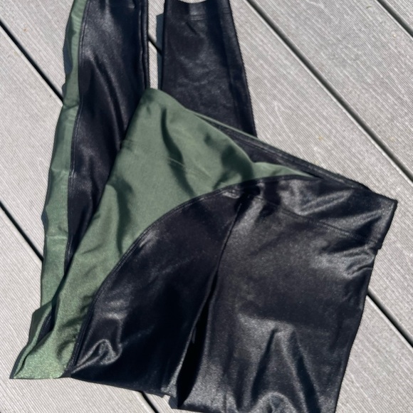 KORAL Chase Limitless High Rise Infinity Leggings Green Black MEDIUM M - Picture 3 of 5